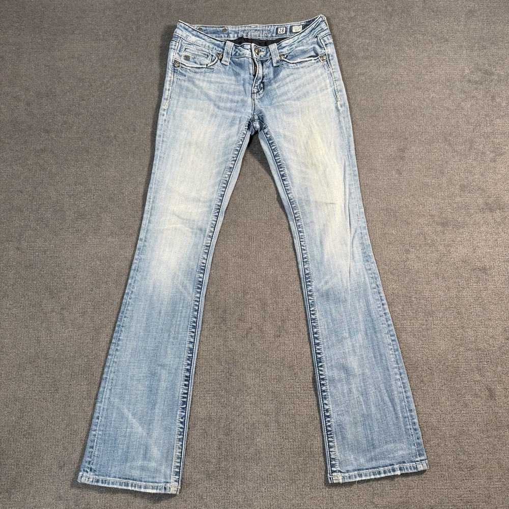 Miss Me Signature Boot Jeans Women's Size 28x32 Embellished Bling eGirl Y2K